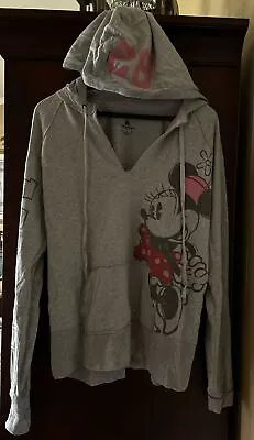 Disneyland Minnie Mouse (28) Women's Hoodie Gray Color Size XL • $19.28