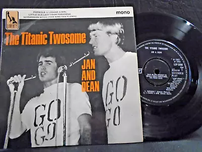 JAN & DEAN E.P   THE TITANIC TWOSOME    Or. UK LIBERTY EX+ COND.IN Or.PIC SL. • £13.99