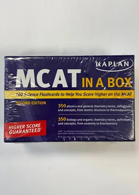 Kaplan MCAT In A Box 2nd Edition Higher Score Test 700 Science Flashcards - NEW • $22.99