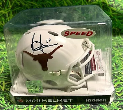 Vince Young Autographed Texas Longhorns Mini Helmet Ut Jsa Pi • $210.44