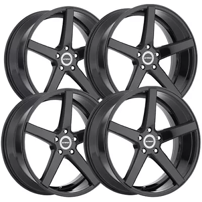 (Set Of 4) Strada S35 Perfetto 22x8.5 5x4.5  +40mm Gloss Black Wheels Rims • $959.96