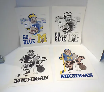 Set Of Four 1980 Michigan Wolverines 9½  X 12½  Sports Football Posters • $25