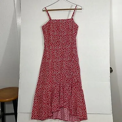 Zaful Dress NWT Ruffle Tulip Hem Adjustable Spaghetti Straps Red Medium • $21.53