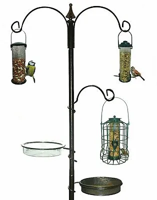 £16.99 • Buy Kingfisher Wild Bird Feeding Station Garden Hanging Feeder Table Water Bath Tray