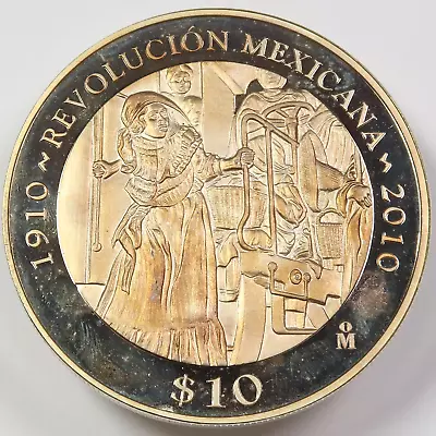 1910 2010 MEXICO - Silver Mexican Revolution $10 Ten Peso Coin #44077A • $194.95