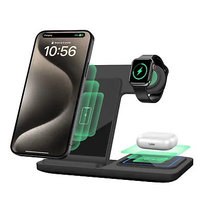 3IN1 Wireless Charger Dock Charging Station For Apple Watch Ultra 8 IPhone 14 13 • $20.99