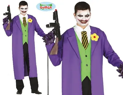£22.99 • Buy Mens Halloween Assassin Villain Jester Fancy Dress Costume Men's Outfit Fg