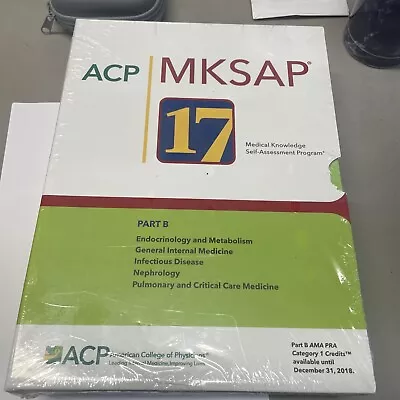 ACP MKSAP 17 PART B  Medical Knowledge Self-Assessment Program 5 Book Box Set • $25.35