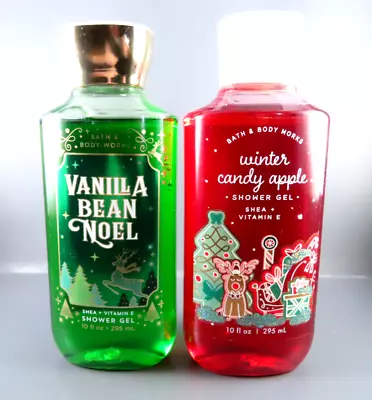 BATH/BODY WORKS Shower Gel Lot WINTER CANDY APPLE Vanilla Bean Noel CHRISTMAS • $12.80