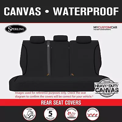 Mazda BT-50 UP UR Dual Cab 2011- 2020 TRADIES Rear Black Canvas Seat Covers BT50 • $169