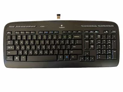 Logitech K330 Wireless Keyboard Black WITH Logitech Unifying Receiver • $6