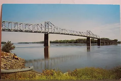 Iowa IA Burlington Mississippi River Mac Arthur Bridge Postcard Old Vintage Card • $1.25