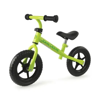 $82 • Buy John Deere Kids/Children 25cm Green Steel Balance Bike/Bicycle Ride On Toy 2y+