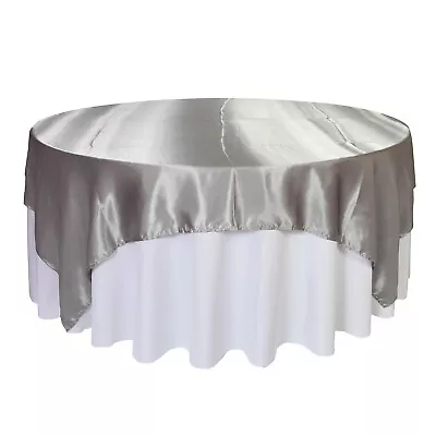 YCC Linens - Square Satin Table Overlays For Weddings And Home Use Seamless • $19.99