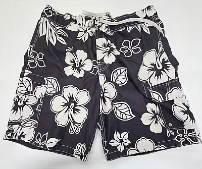 Men's XL 40/42 Merona Cargo Swim /Board Short Hawaii Print Lined Self Fasten Fly • $5.90