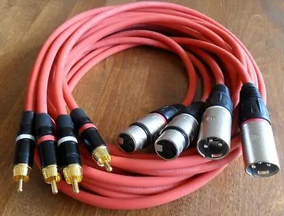 13 1/12x6 7/12ft XLR Cinch Cable Rca For Revox PR99 Studer A721 A807 A810 A812 • $74.46