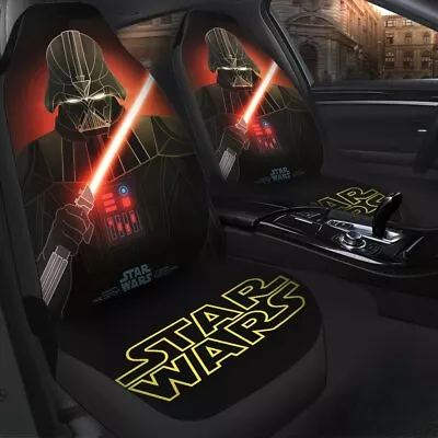 $60.79 • Buy Star Wars Darth Vader Car Front Seat Covers Set 2PCS Truck Cushion Protector NEW