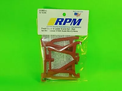RPM 80699 Front Upper & Lower A-Arm 1/16 E-Revo Red (New In Package) TRAXXAS • $13.99