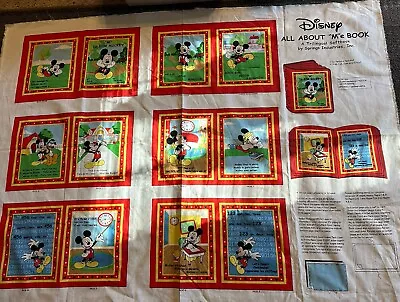 Disney Trilingual All About  M E Cut Sew Soft Book 1yd Fabric Panel Mickey Mouse • $14