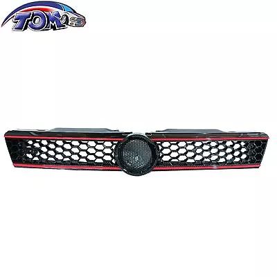 For 11-14 VW Jetta Hex Mesh Front Grille - Carbon Fiber Print W/ Red Trim • $50.99