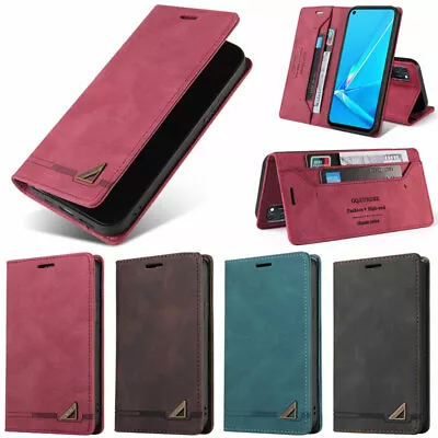 For Oppo A57 A77 A96 A76 A52 A54 A94 A93 Retro Wallet Leather Flip Cover Case • $16.26