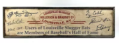 Antique STYLE Hillerich & Bradsby Baseball Bat Advertisement Sign Double Sided • $249.95