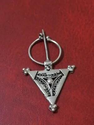 Antique Vintage Solid Silver Fibula Ethnic Moroccan Berber Amazigh Jewelry • $44.99