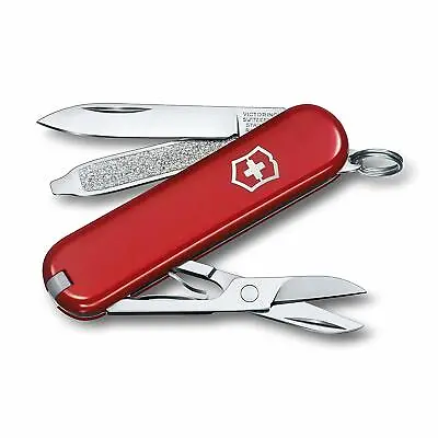 Victorinox Swiss Army Classic SD (7) Functions Folding Pocket Knife Red • $53.16