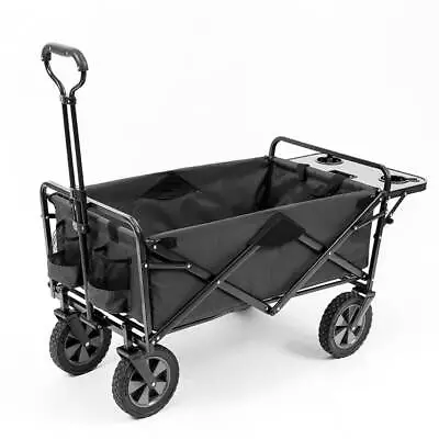 Mac Sports Folding Outdoor Garden Utility Wagon Cart W/ Table Grey (Open Box) • $81.36