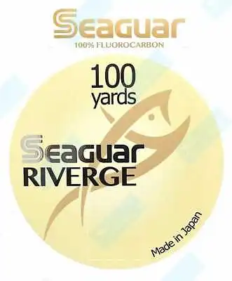 RIVERGE Fluorocarbon 100 Yards LEADER Line Grand Max Fly FISHING Tippet SEAGUAR • £22.99