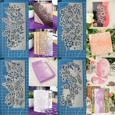 Metal Cutting Dies Flower Border Scrapbooking Paper Card Embossing Album Stencil • £4.82