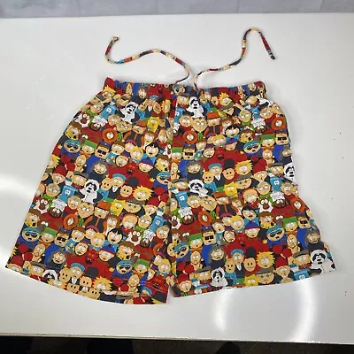 South Park Pajama Pants Shorts All Over Print 2008 Cotton Mens Large 8  Inseam • $29.99