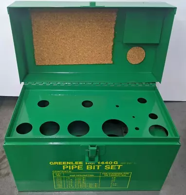GreenLee 1440G E-Z Bore Carrying Case For Pipe Bit Set 502 9558 NEW • $3.50