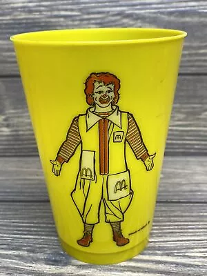 Vintage McDonalds Yellow Plastic Drinking Cup Tumbler Ronald McDonald • $8.99