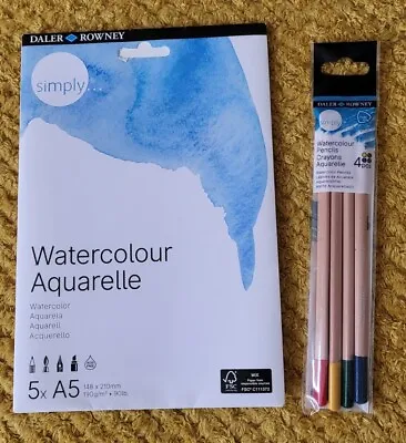 £6 • Buy Daler-Rowney Aquafine Smooth Watercolour Paper X5  Sheets 210mm 