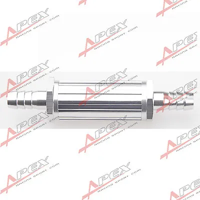 15mm Silver Anodised Billet Magnetic Fuel Filter 30 Micron Silver • $9.99