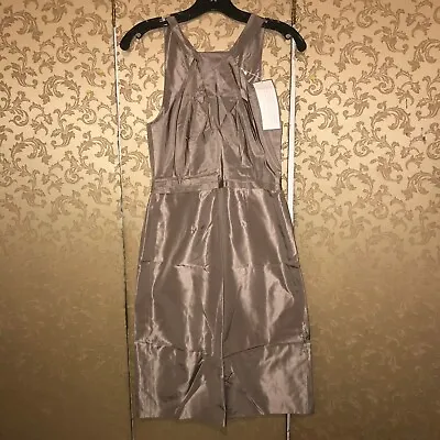 J. Crew NWT Beige GRACIE Silk Taffeta Bridesmaid Formal Dress 0 • $29.99