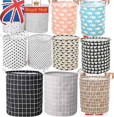 £6.99 • Buy Foldable Laundry Basket Washing Basket Hamper Bin Dirty Clothes Storage Bag Box