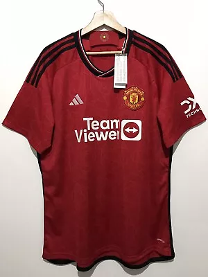 Manchester United 2023/24 Home Football Shirt Size XL Adidas Official NEW • £26.99