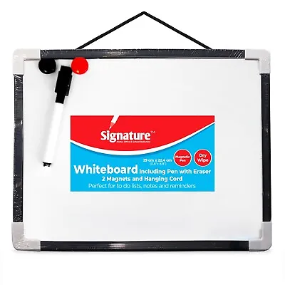 £3.15 • Buy A4 Magnetic Whiteboard White Board Dry Wipe Office School Home Memo Notice Small