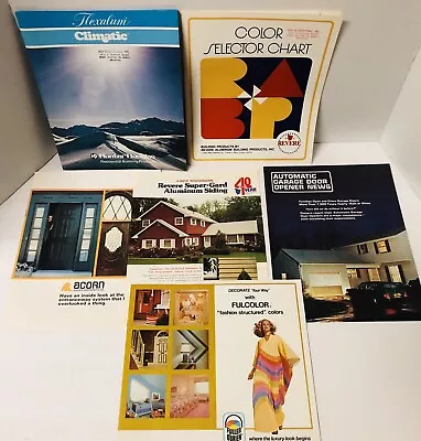 Vintage Sales Brochures Aluminum Siding Fuller O’Brien Paints Color Charts Lot • $20.83