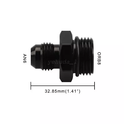 ORB-8 O-ring Boss AN8 8AN To AN6 6AN Male Adapter Fitting Black Anodized • $16.81