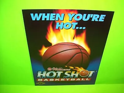 HOT SHOT Basketball 1992 Original Ball Shooting Arcade Game Flyer Vintage Promo  • $17