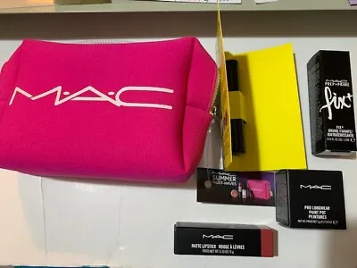MAC Summer Must-haves Set Bag Lipstick Fix+ Paint Pot Mascara Authentic  • £35.95