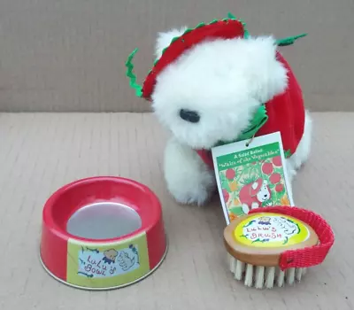 Muffy VanderBear Lulu Macfluff Waltz Of The Vegetable Tomato Outfit Bowl & Brush • $25