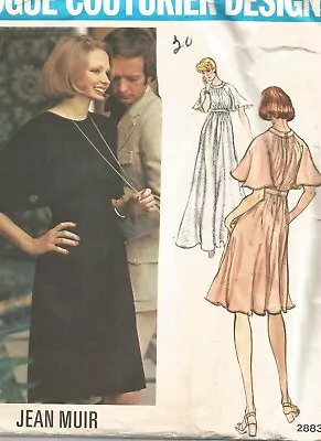 2883 Vogue Sewing Pattern Evening Gown Size 10 Jean Muir Couturier Design Vtg • $15.99