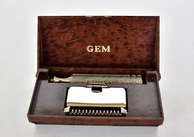 Vintage GEM Safety Razor In Slim Brown Bakelite Box Vgc British Made • $55