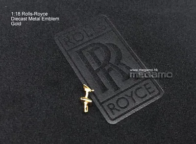 $25 • Buy 1:18 Kyosho Rolls Royce Gold Diecast Emblem Phantom Ghost Wraith Drophead