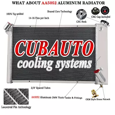 $209 • Buy 4 Row Aluminum Radiator For 1969-1972 1971 1970 Chevy Corvette 5.7l V8 At/mt