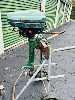 VTG ELGIN Outboard Boat Motor  5 Hp - Sears Roebuck Model 571.58571 - 1954-55 • $199